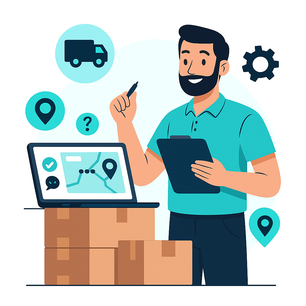 Logística — Rastreamento e notificações automáticas.